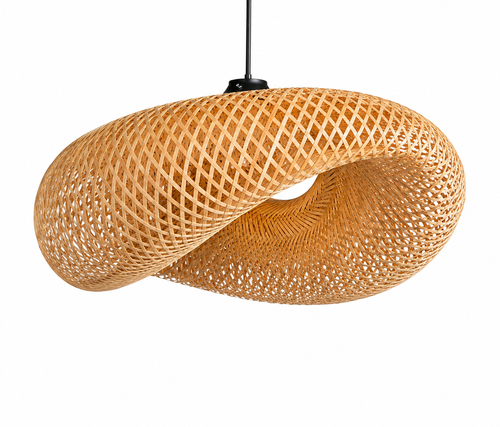 Bamboo Hanging Light – Handwoven Design