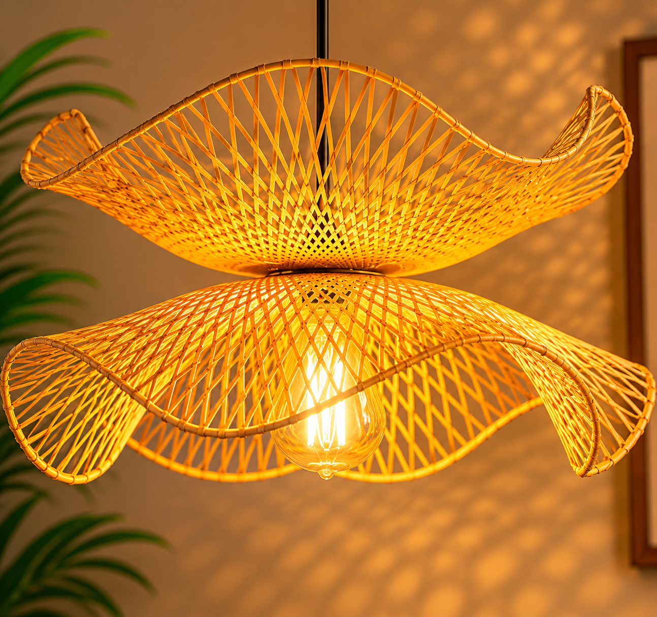 The Hill™ | Meridian wave Floor & celling Lamp – Handcrafted in Northeast India