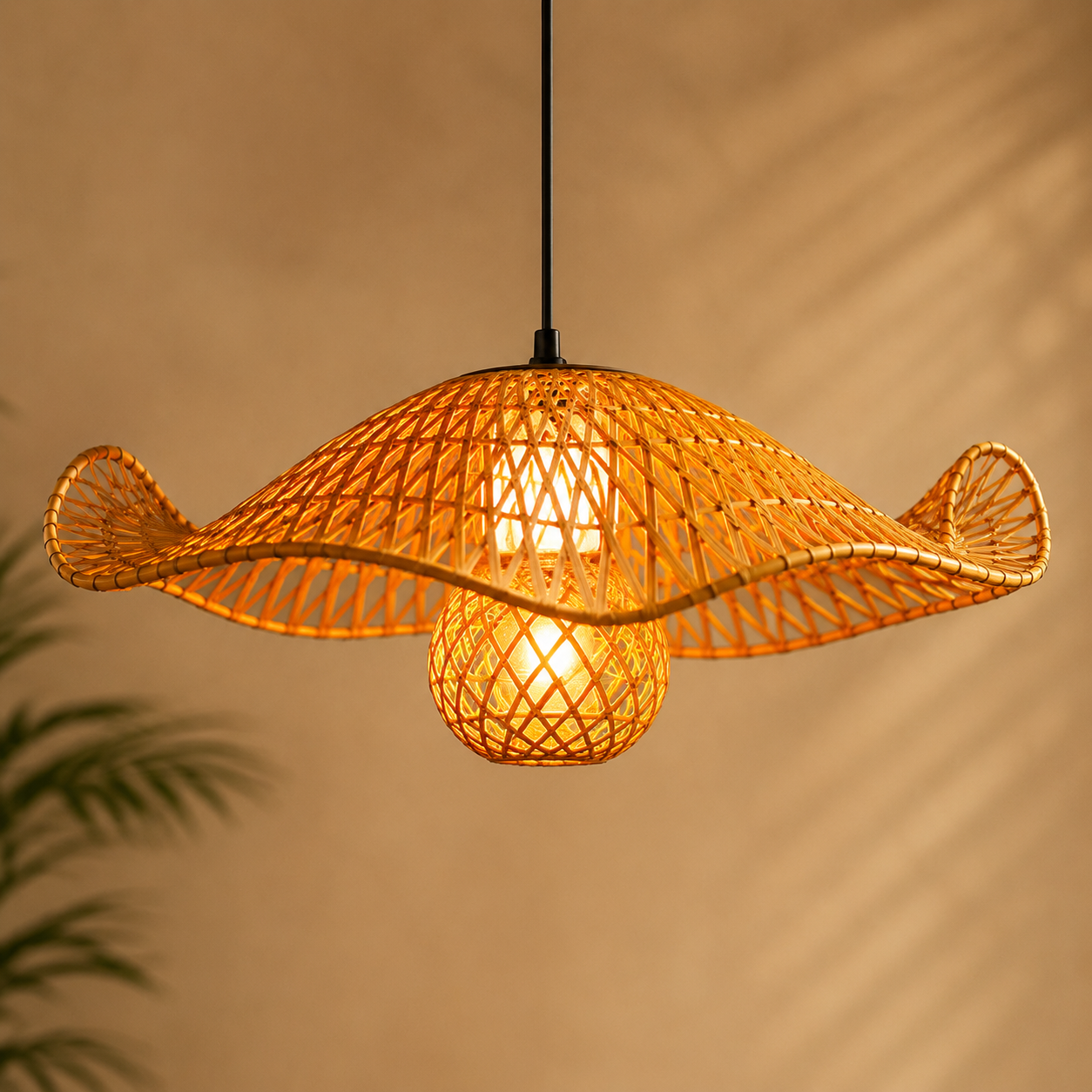 The Hill™ | Artisan Wave Bamboo Light – Made in Northeast India