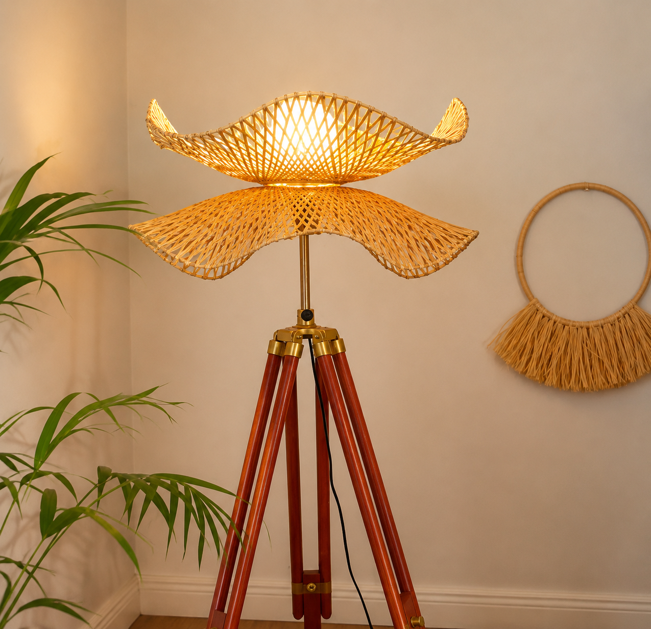 The Hill™ | Meridian wave Floor & celling Lamp – Handcrafted in Northeast India