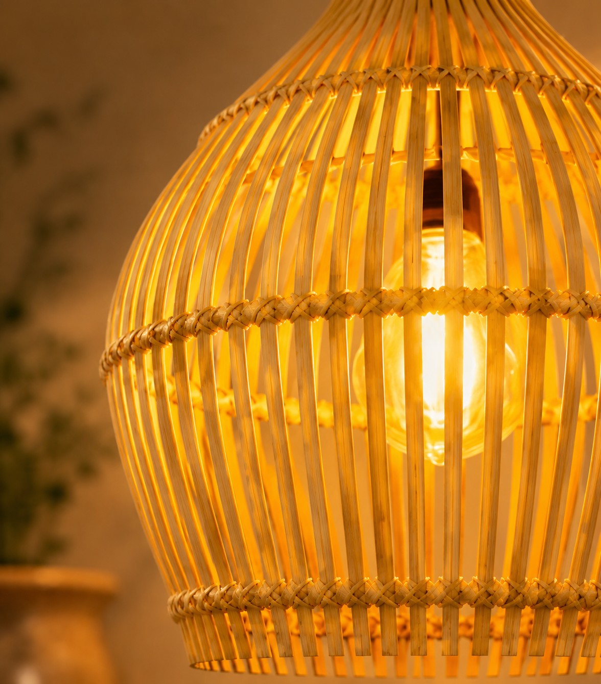 Traditional Northeast Bamboo Weave Aesthetic Lamp