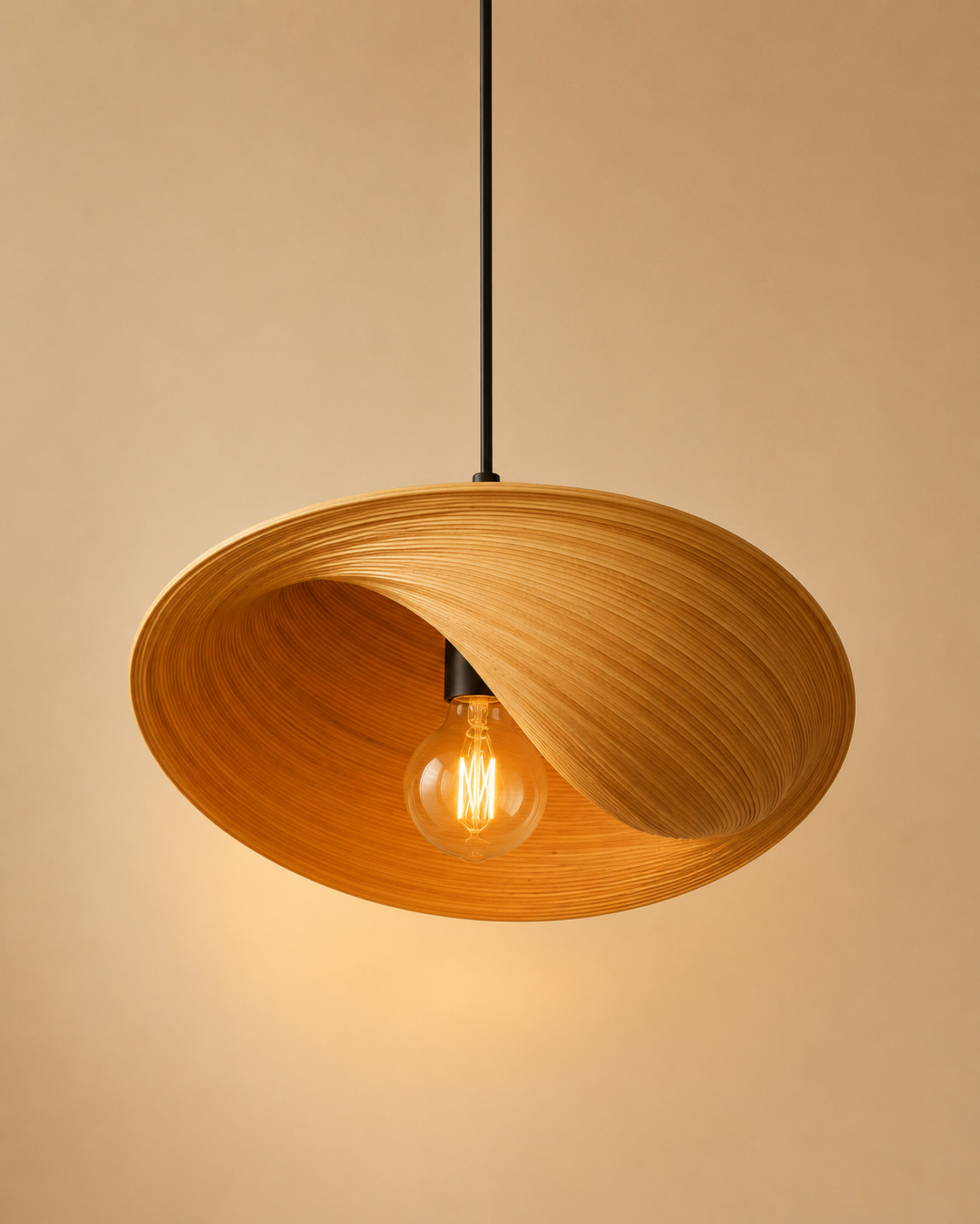 Sculptural BambooUnique Light – Modern Elegance northeast cozy light
